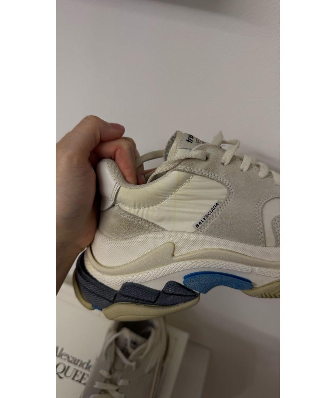BALENCIAGA Бежевые текстильные кроссовки, фото 6