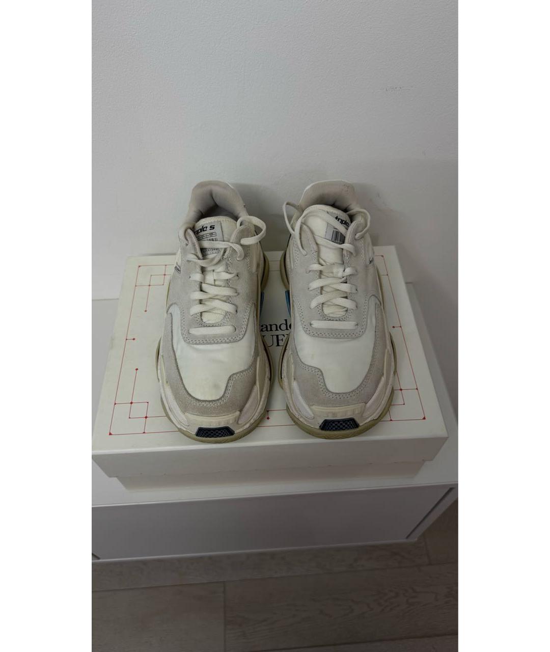 BALENCIAGA Бежевые текстильные кроссовки, фото 2