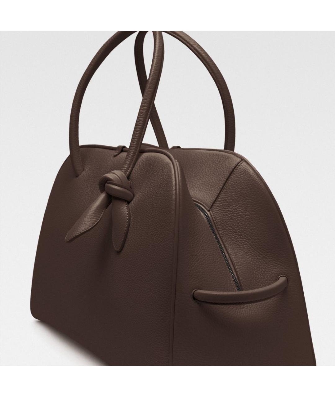 JACQUEMUS Коричневая кожаная сумка тоут, фото 4