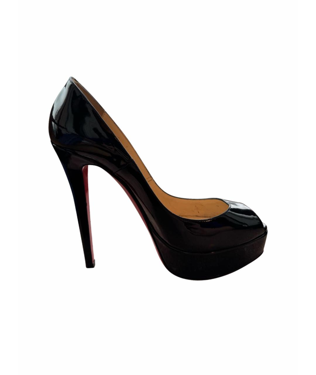 CHRISTIAN LOUBOUTIN Черные кожаные туфли, фото 8