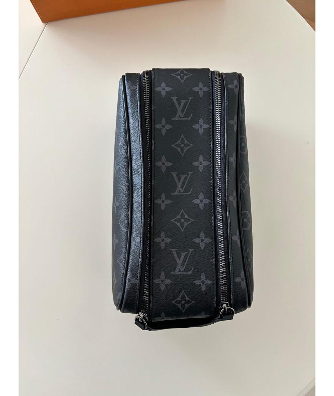 LOUIS VUITTON Антрацитовая косметичка, фото 3