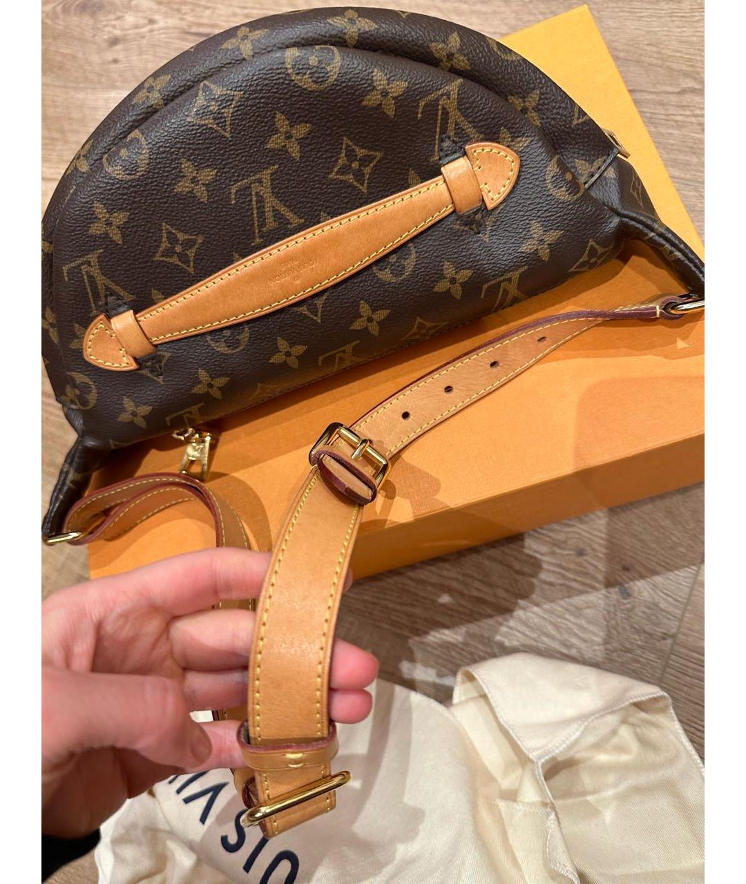 LOUIS VUITTON Коричневая поясная сумка, фото 4