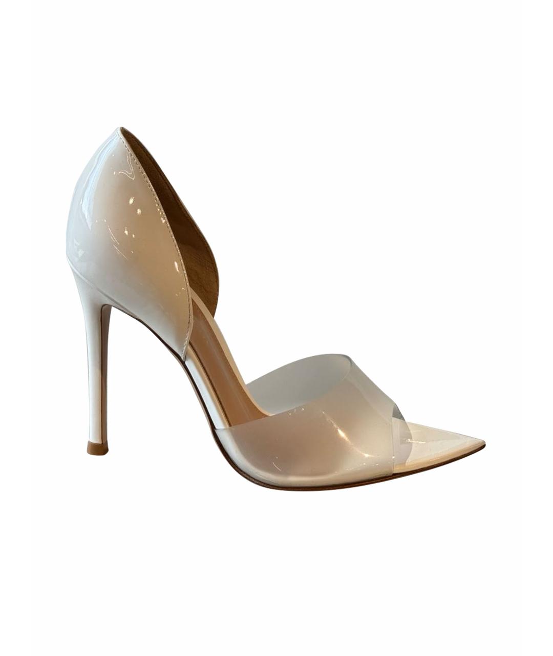 GIANVITO ROSSI Белые кожаные босоножки, фото 1