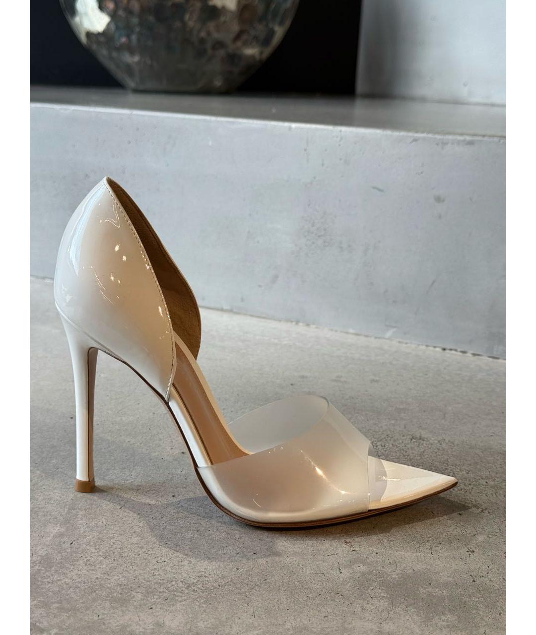 GIANVITO ROSSI Белые кожаные босоножки, фото 6