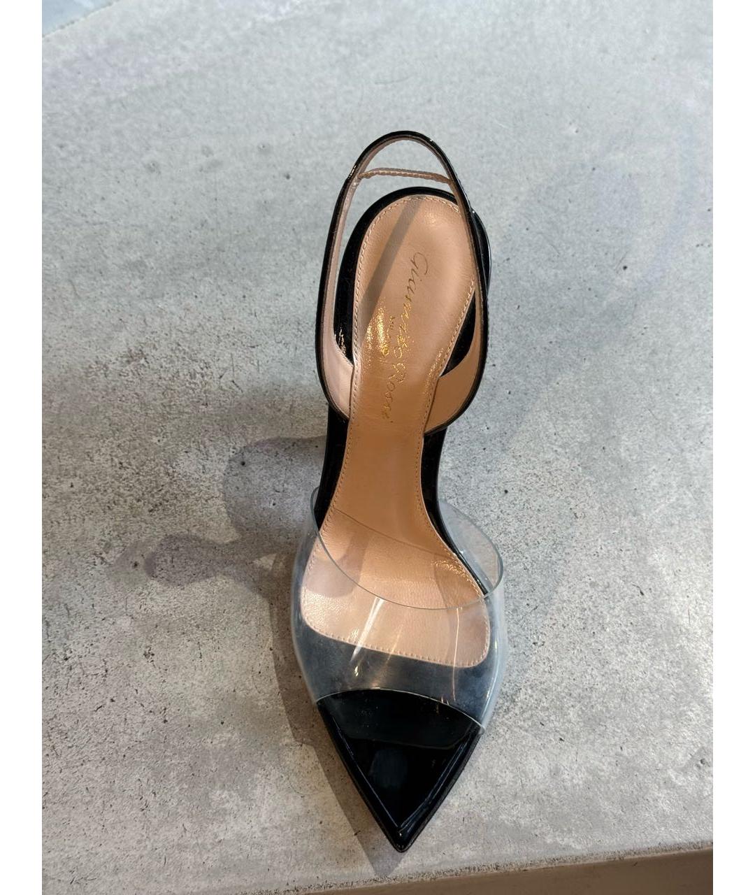 GIANVITO ROSSI Черные кожаные босоножки, фото 4