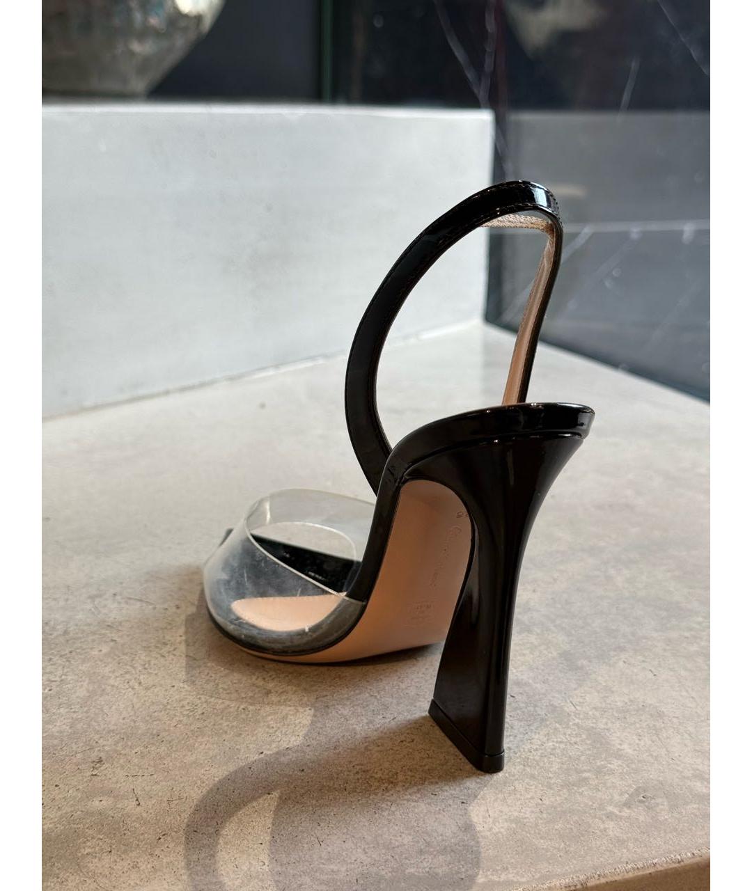 GIANVITO ROSSI Черные кожаные босоножки, фото 3