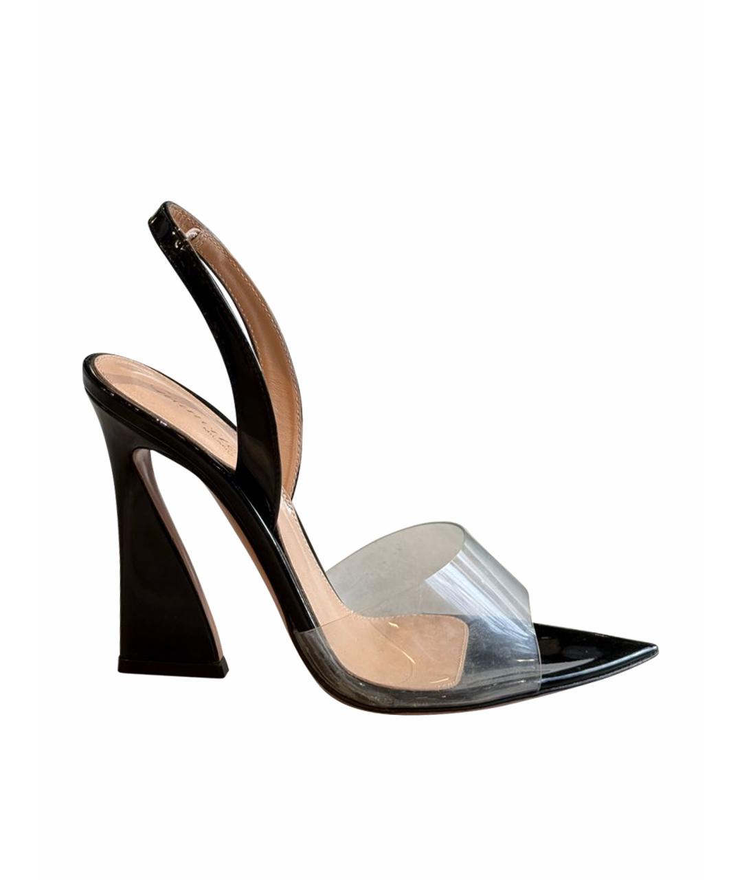 GIANVITO ROSSI Черные кожаные босоножки, фото 1