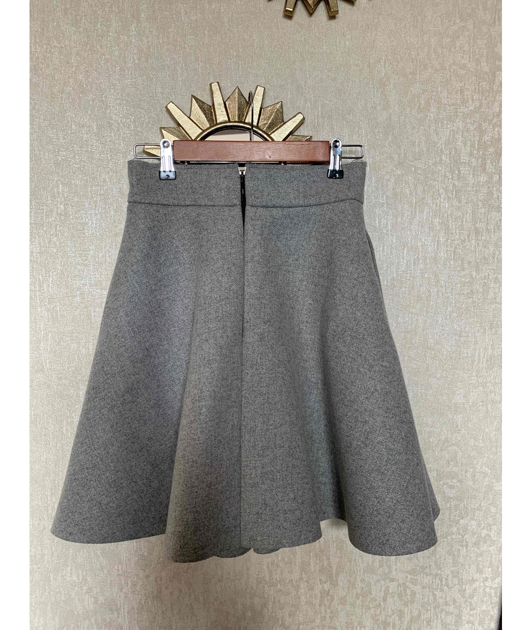 MSGM Серая хлопковая юбка миди, фото 2