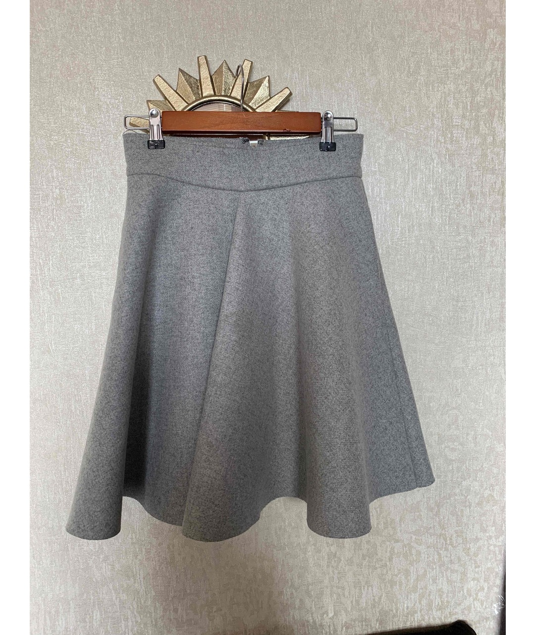 MSGM Серая хлопковая юбка миди, фото 5
