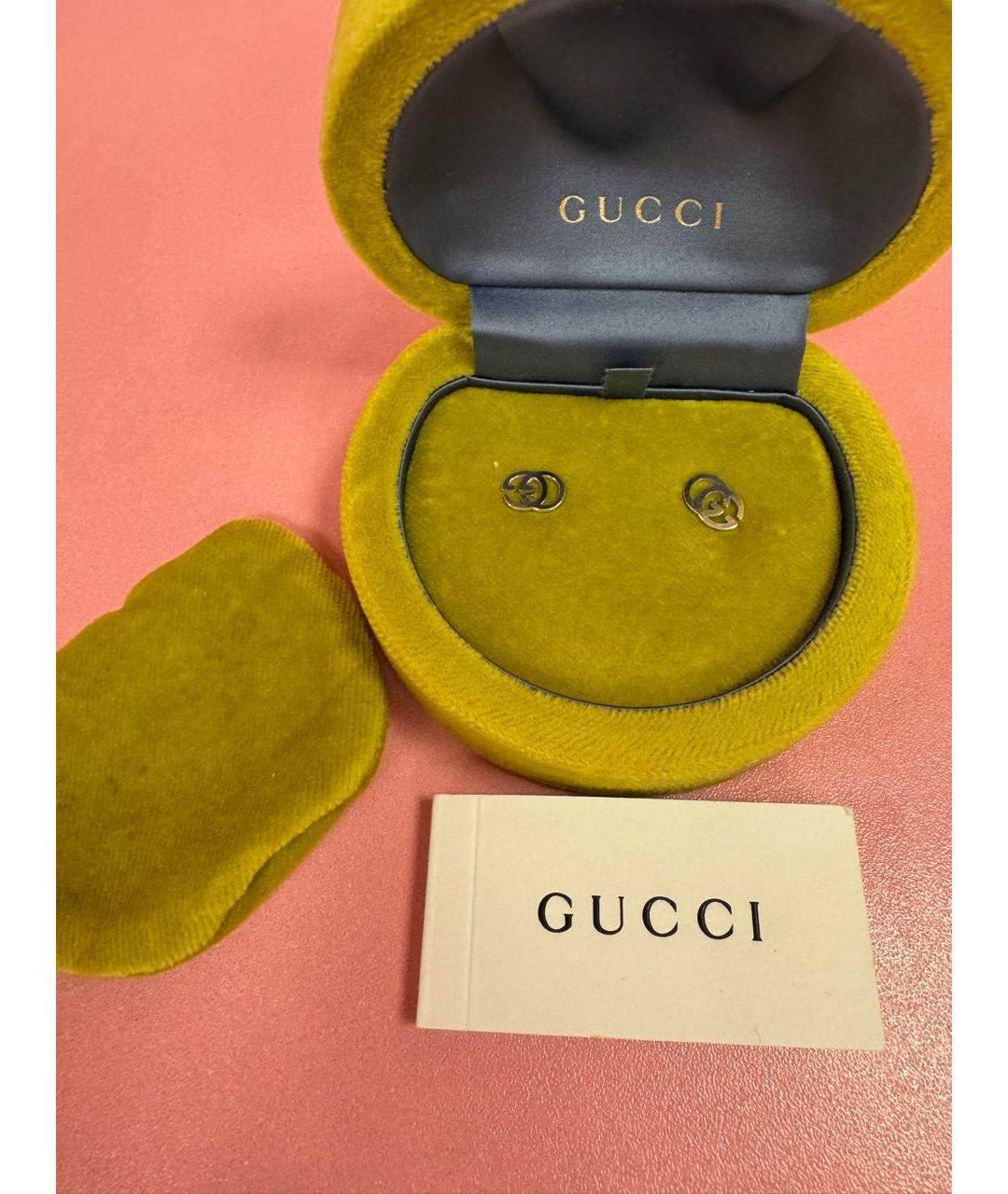 GUCCI Белые серьги из белого золота, фото 9