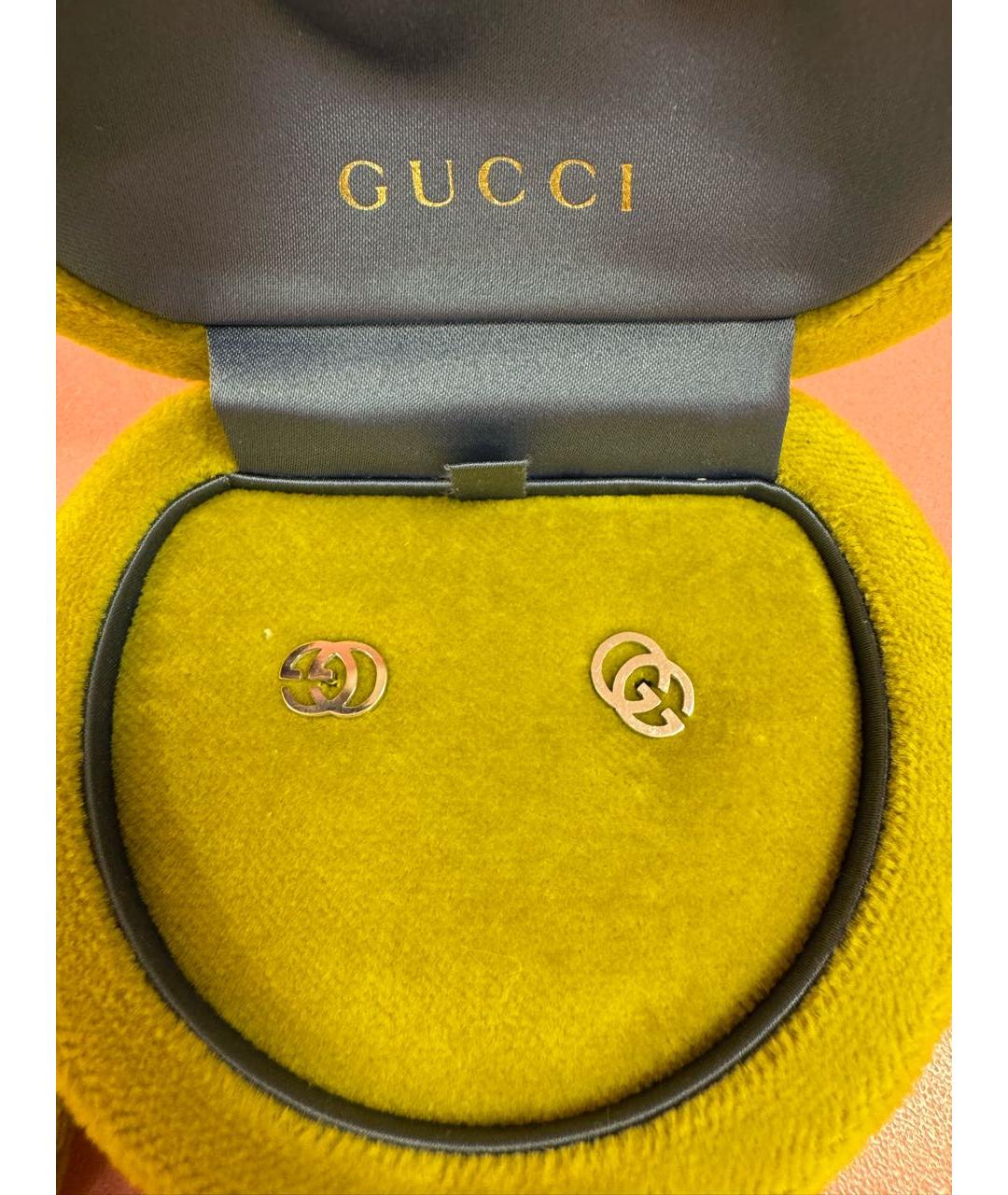 GUCCI Белые серьги из белого золота, фото 2