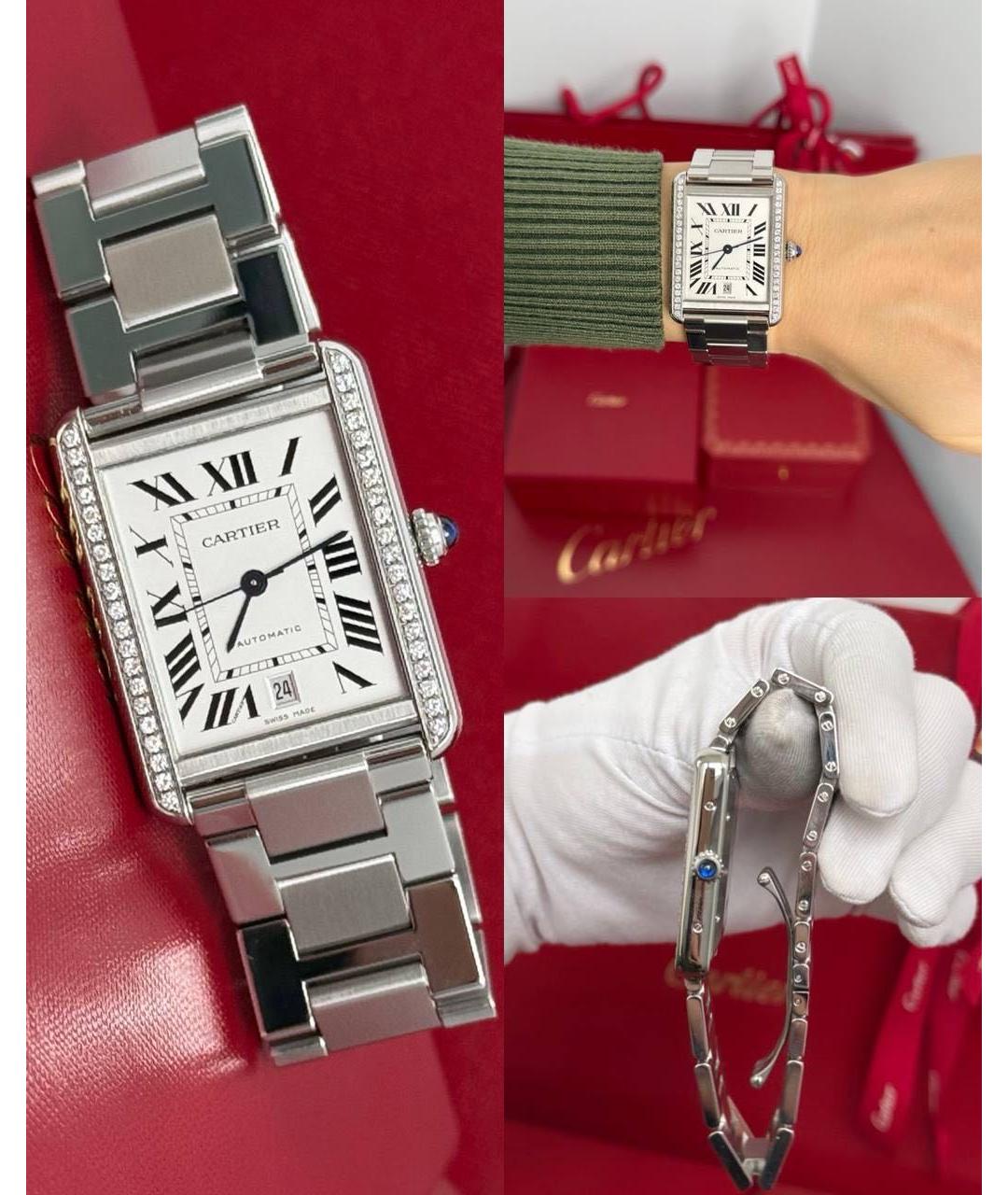 CARTIER Белые часы, фото 2