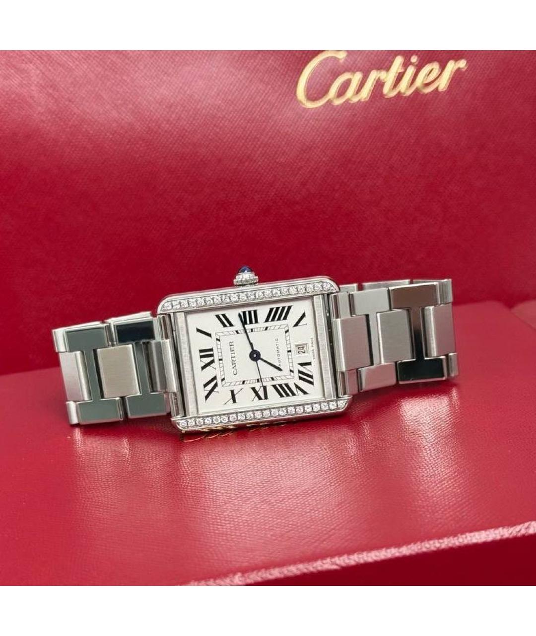 CARTIER Белые часы, фото 4