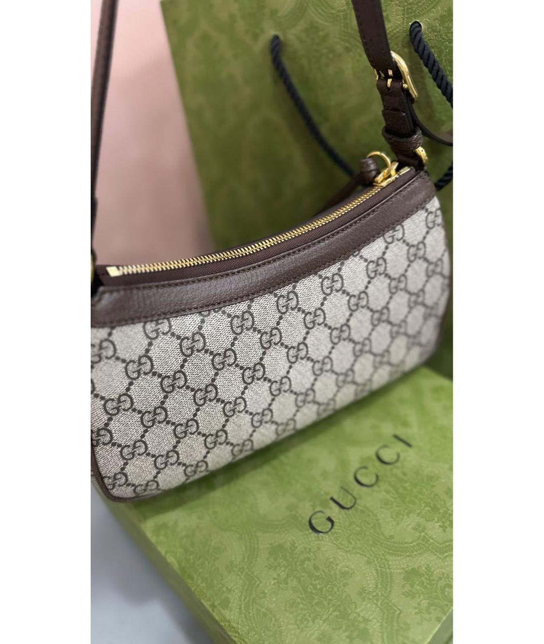 GUCCI Коричневая сумка с короткими ручками, фото 2