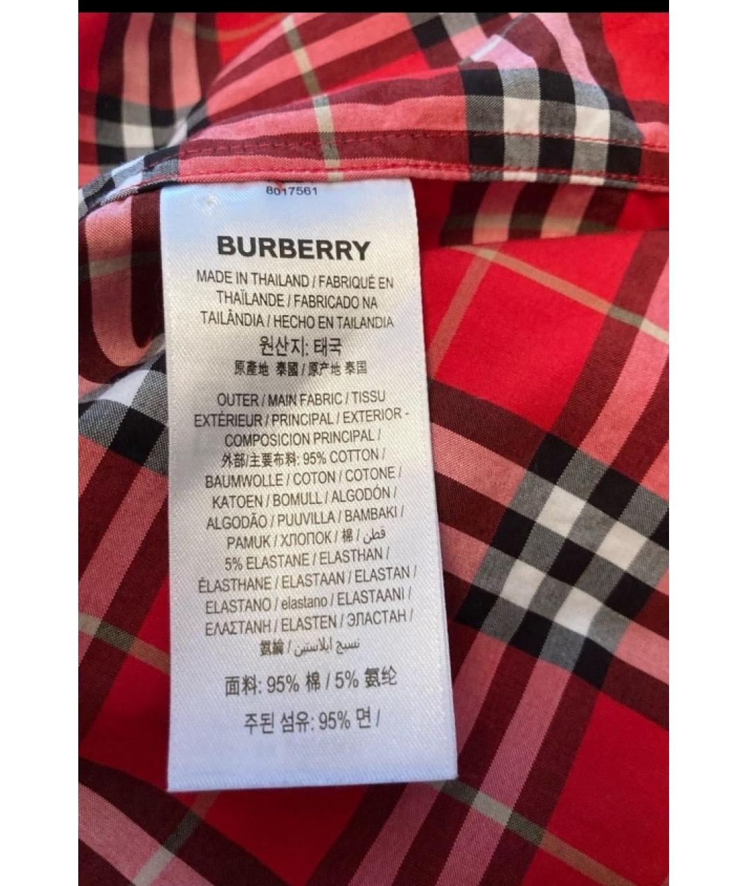 BURBERRY Хлопковая кэжуал рубашка, фото 5