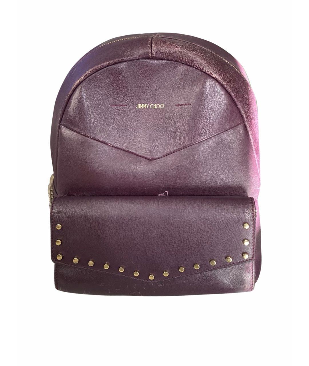 JIMMY CHOO Фиолетовый кожаный рюкзак, фото 1