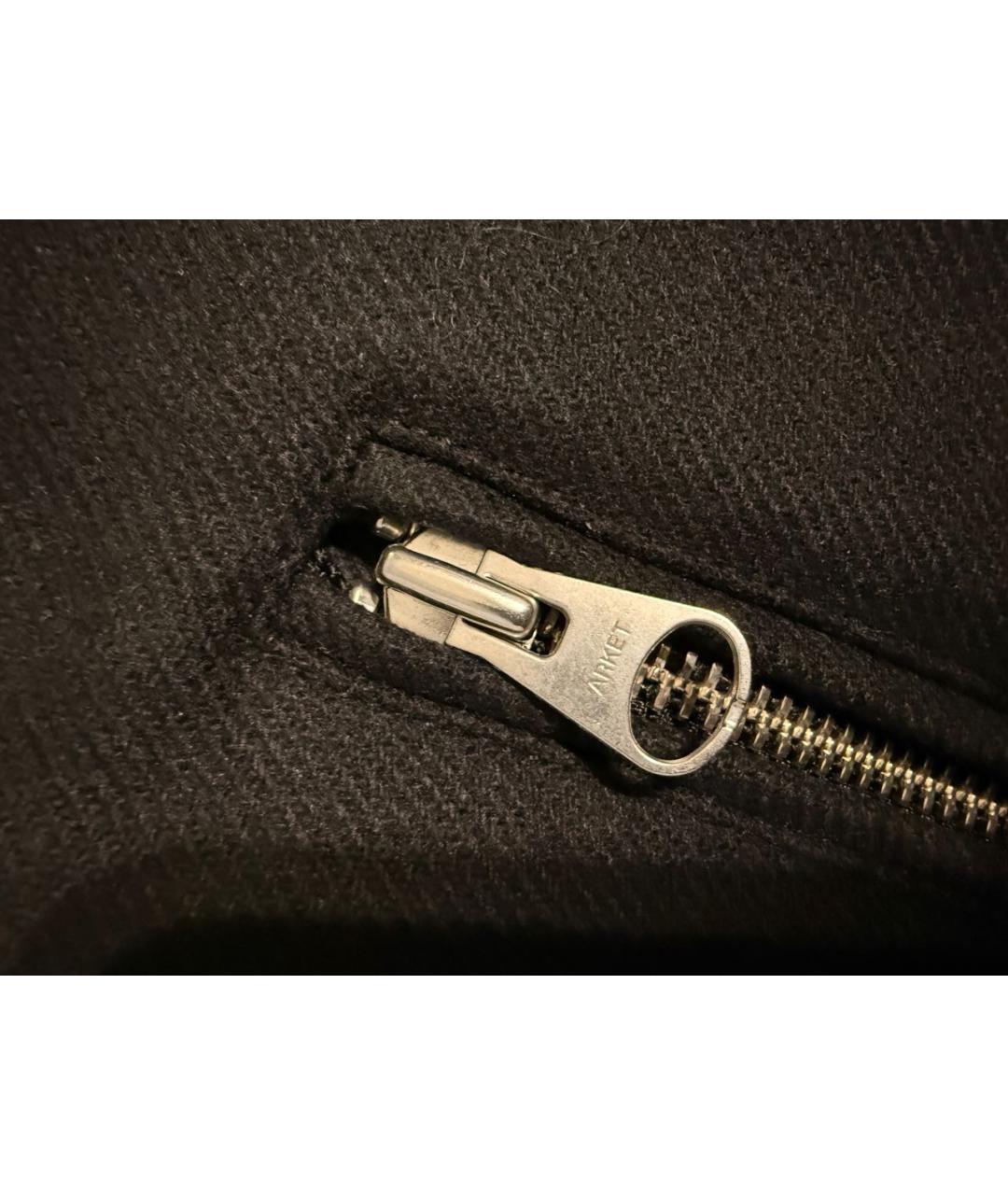 ARKET Черное шерстяное пальто, фото 8