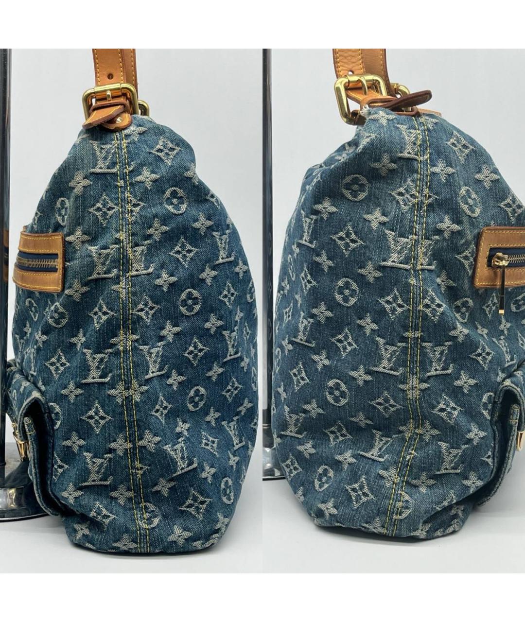 LOUIS VUITTON Синяя деним сумка тоут, фото 3