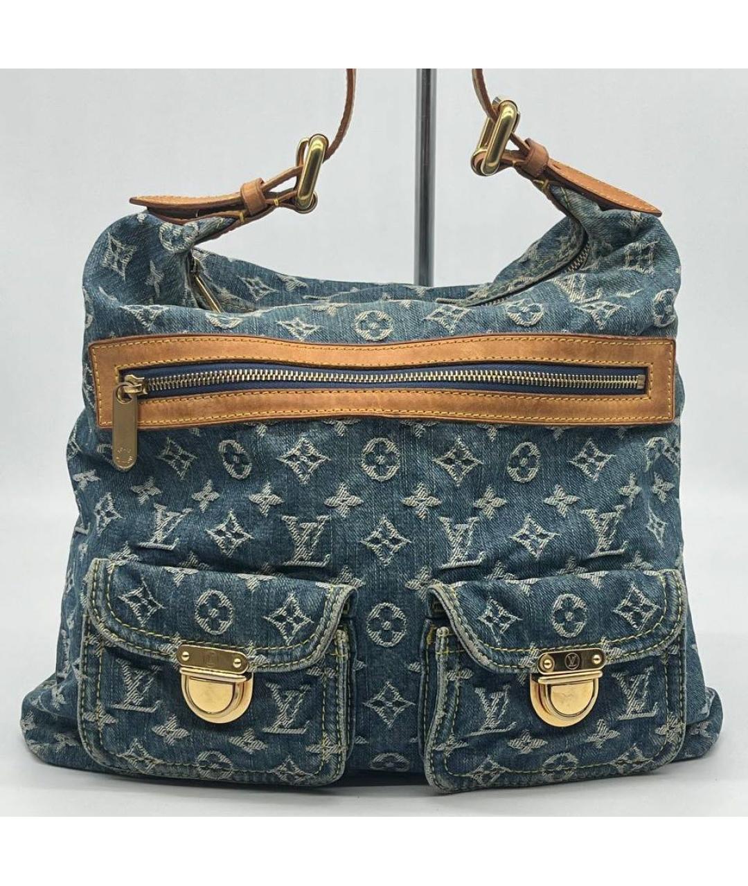 LOUIS VUITTON Синяя деним сумка тоут, фото 9