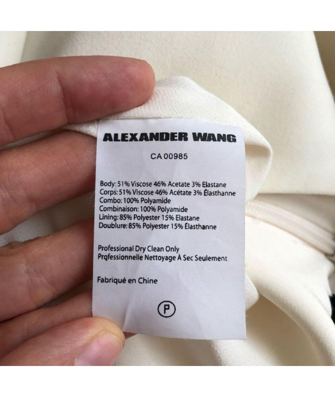 ALEXANDER WANG Белое вечернее платье, фото 5