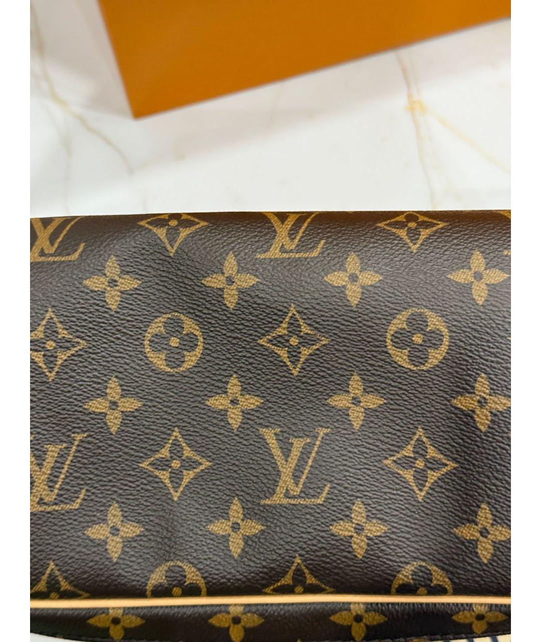 LOUIS VUITTON Коричневая косметичка, фото 4