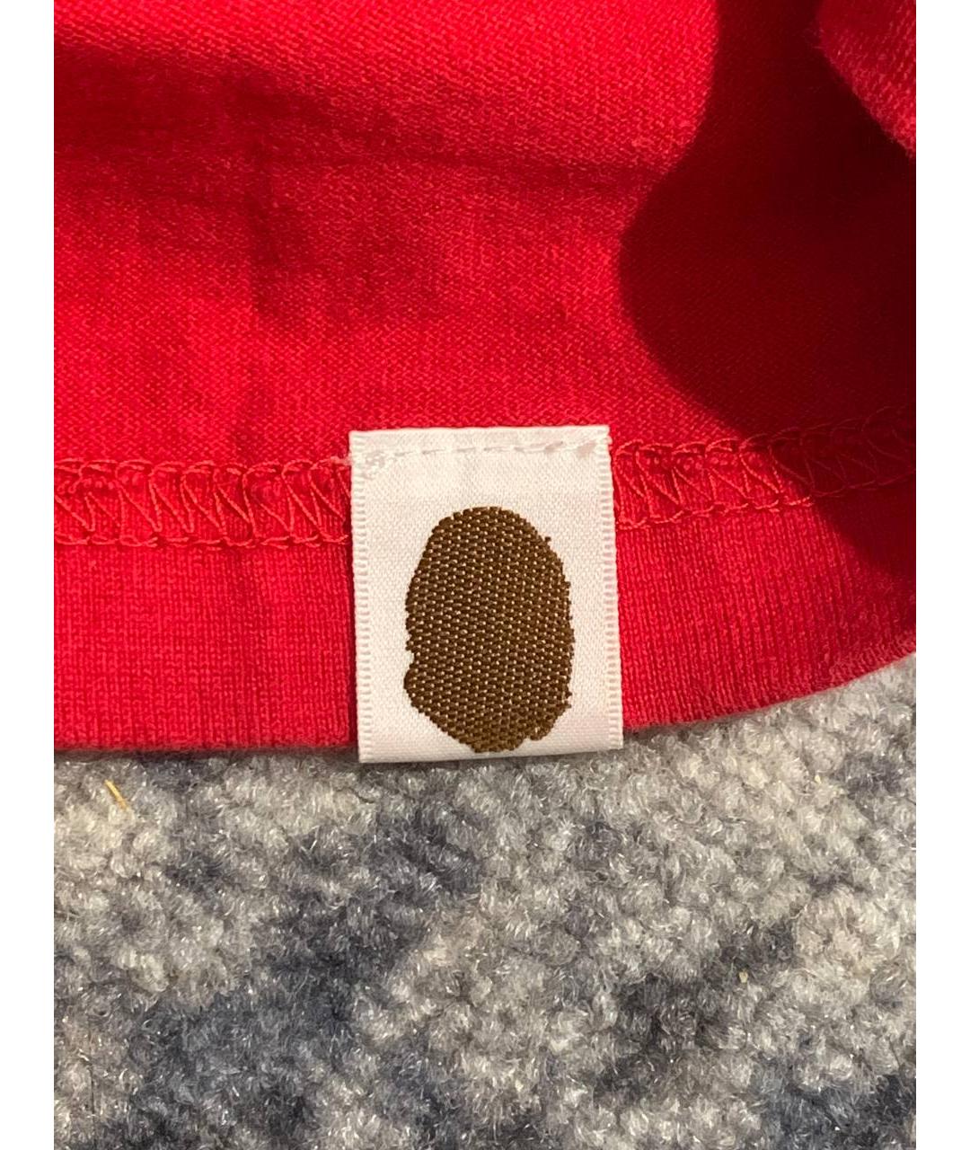 BAPE Красная хлопковая футболка, фото 9