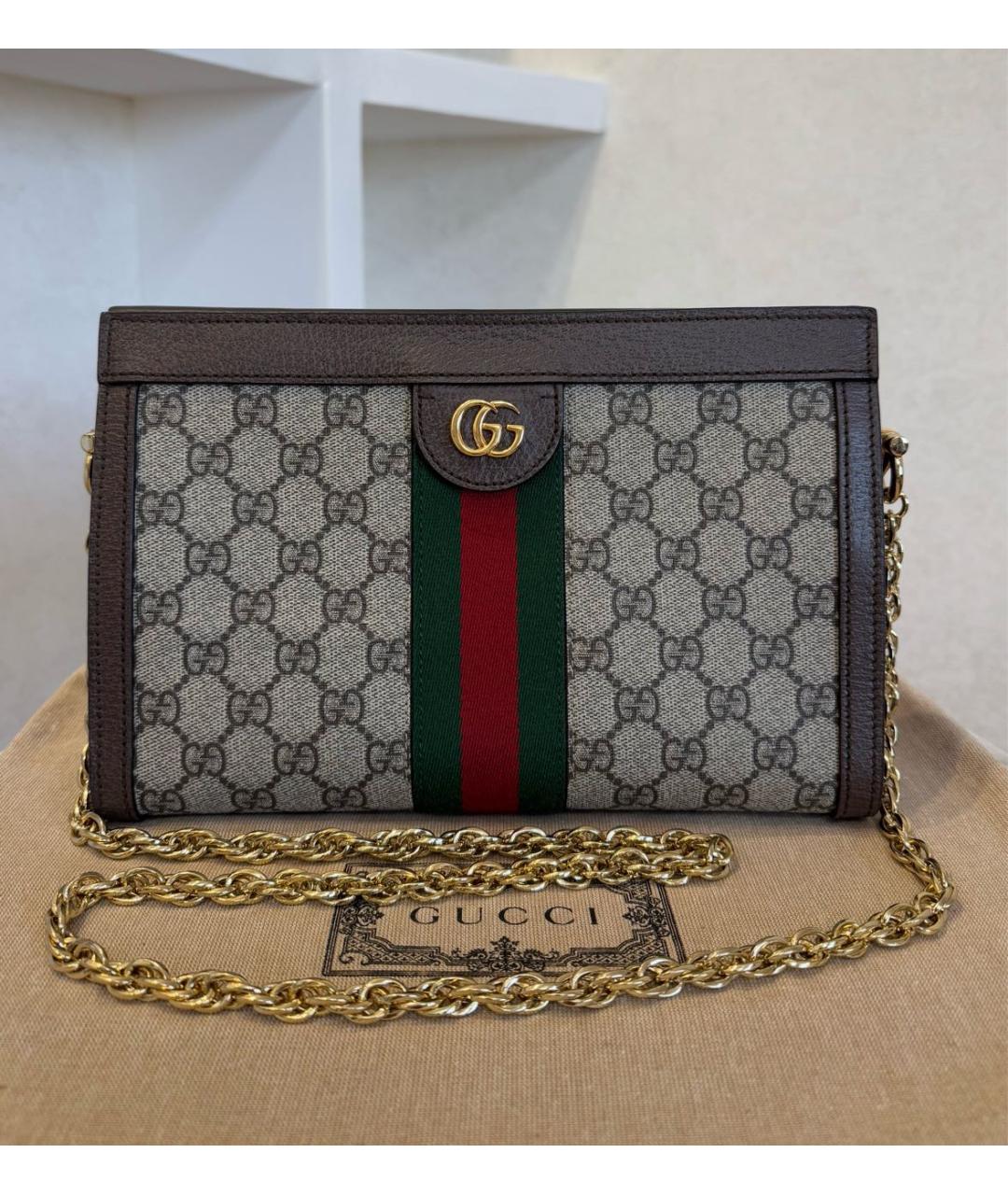 GUCCI Коричневая сумка через плечо, фото 2