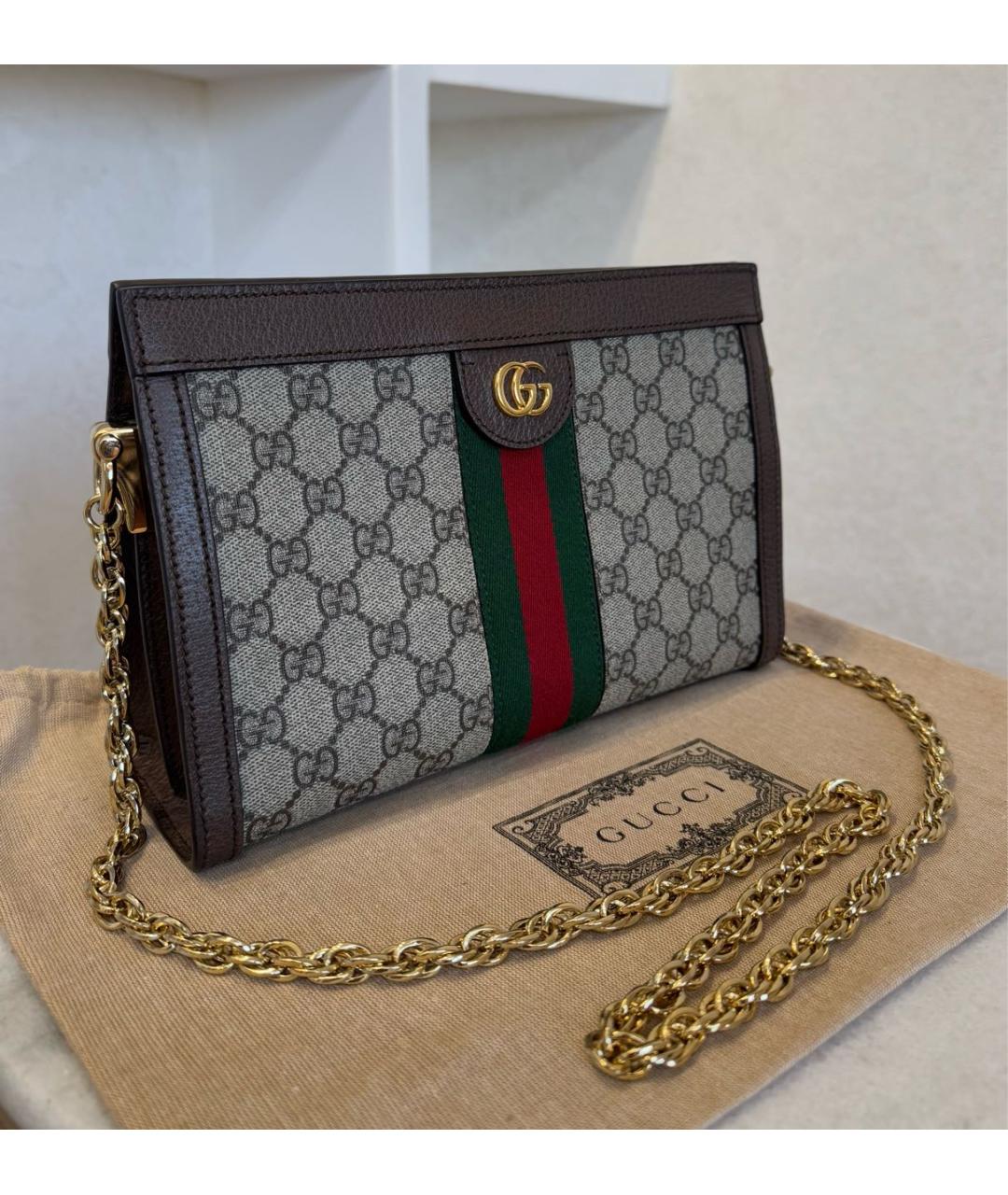 GUCCI Коричневая сумка через плечо, фото 3