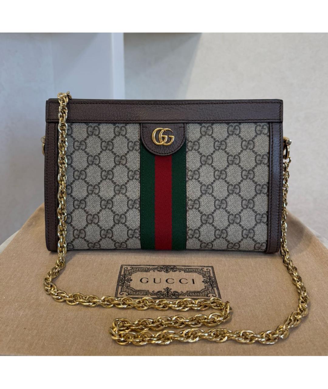 GUCCI Коричневая сумка через плечо, фото 4