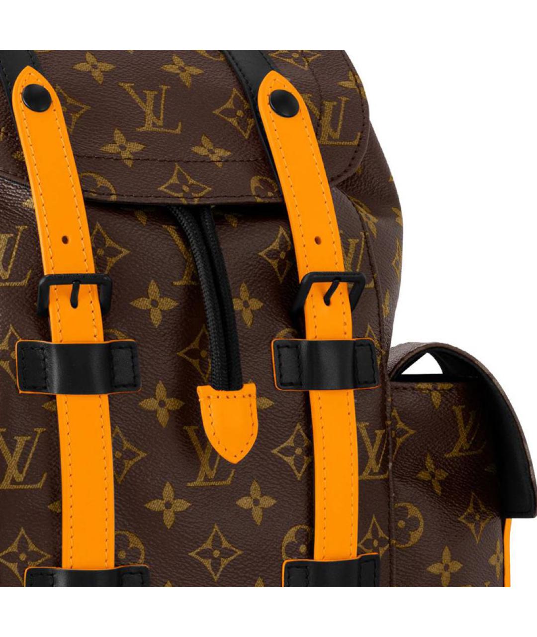 LOUIS VUITTON Коричневый кожаный рюкзак, фото 6