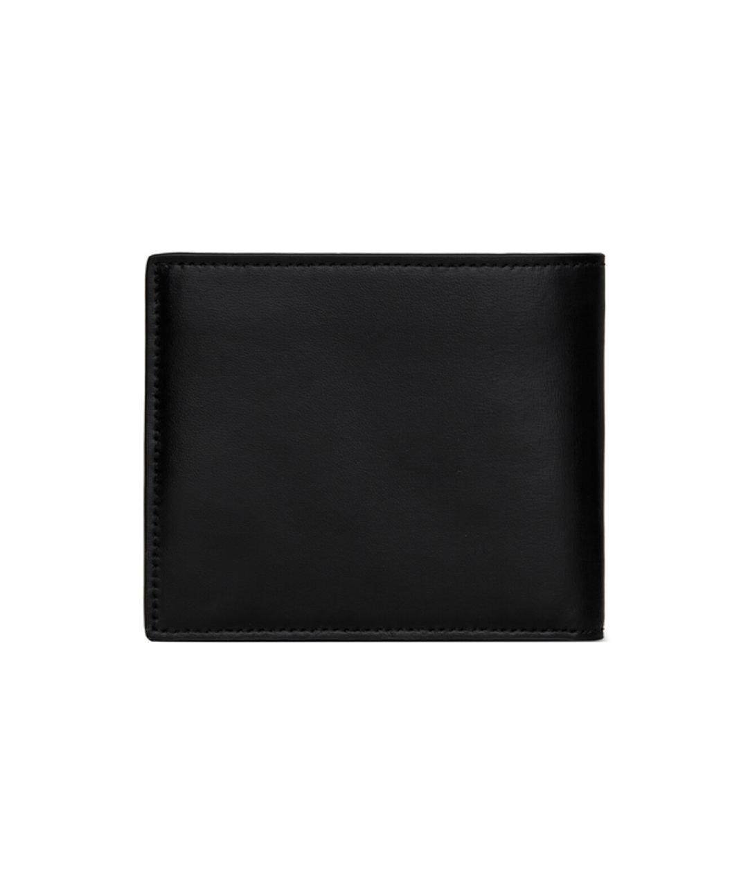 SAINT LAURENT Черный кожаный кошелек, фото 3