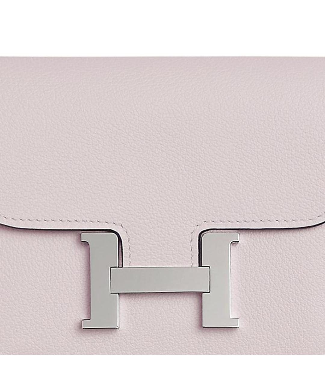 HERMES Розовый кожаный кошелек, фото 4