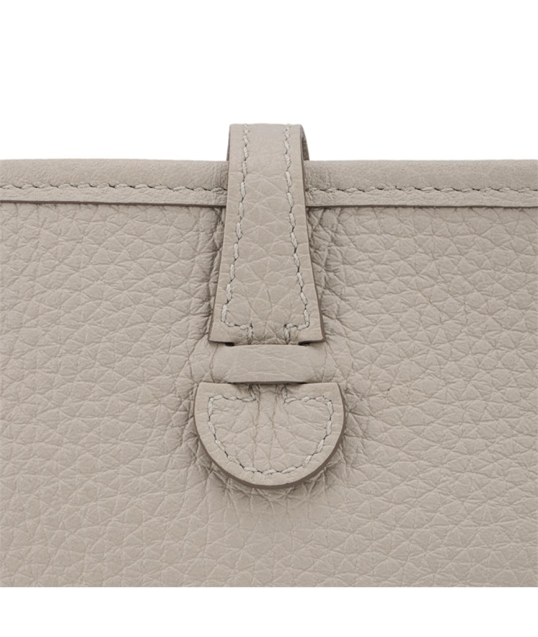 HERMES Серая кожаная сумка через плечо, фото 5