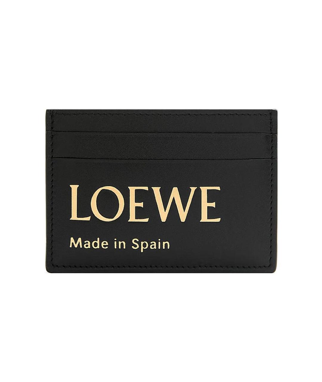 LOEWE Черный кожаный кардхолдер, фото 1