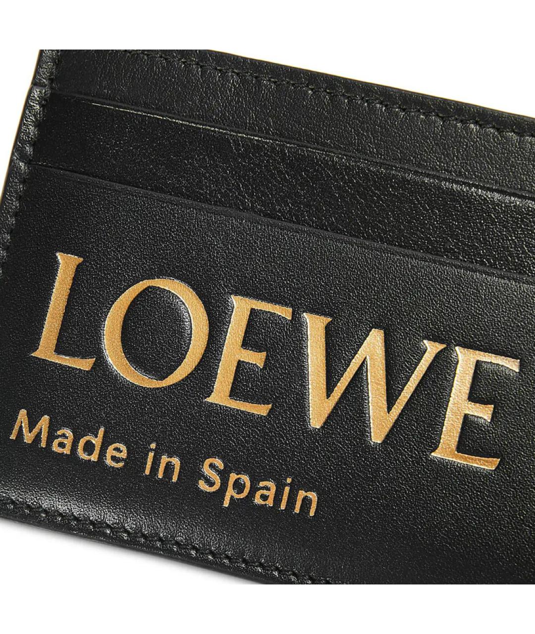 LOEWE Черный кожаный кардхолдер, фото 4