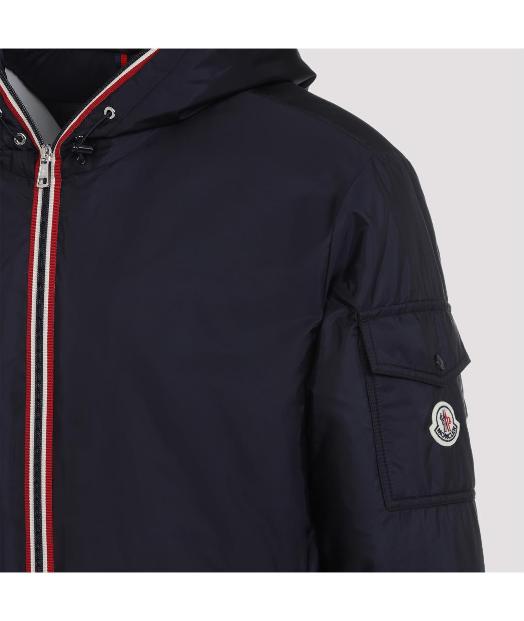 MONCLER Синяя синтетическая куртка, фото 4