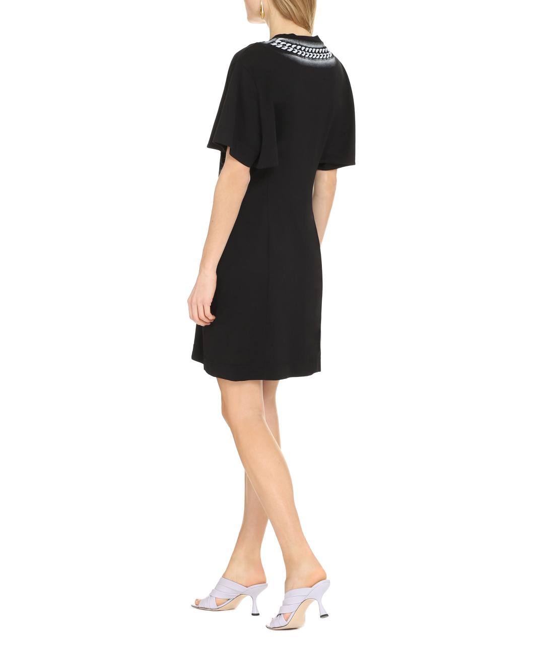 GIVENCHY Черное хлопковое повседневное платье, фото 4