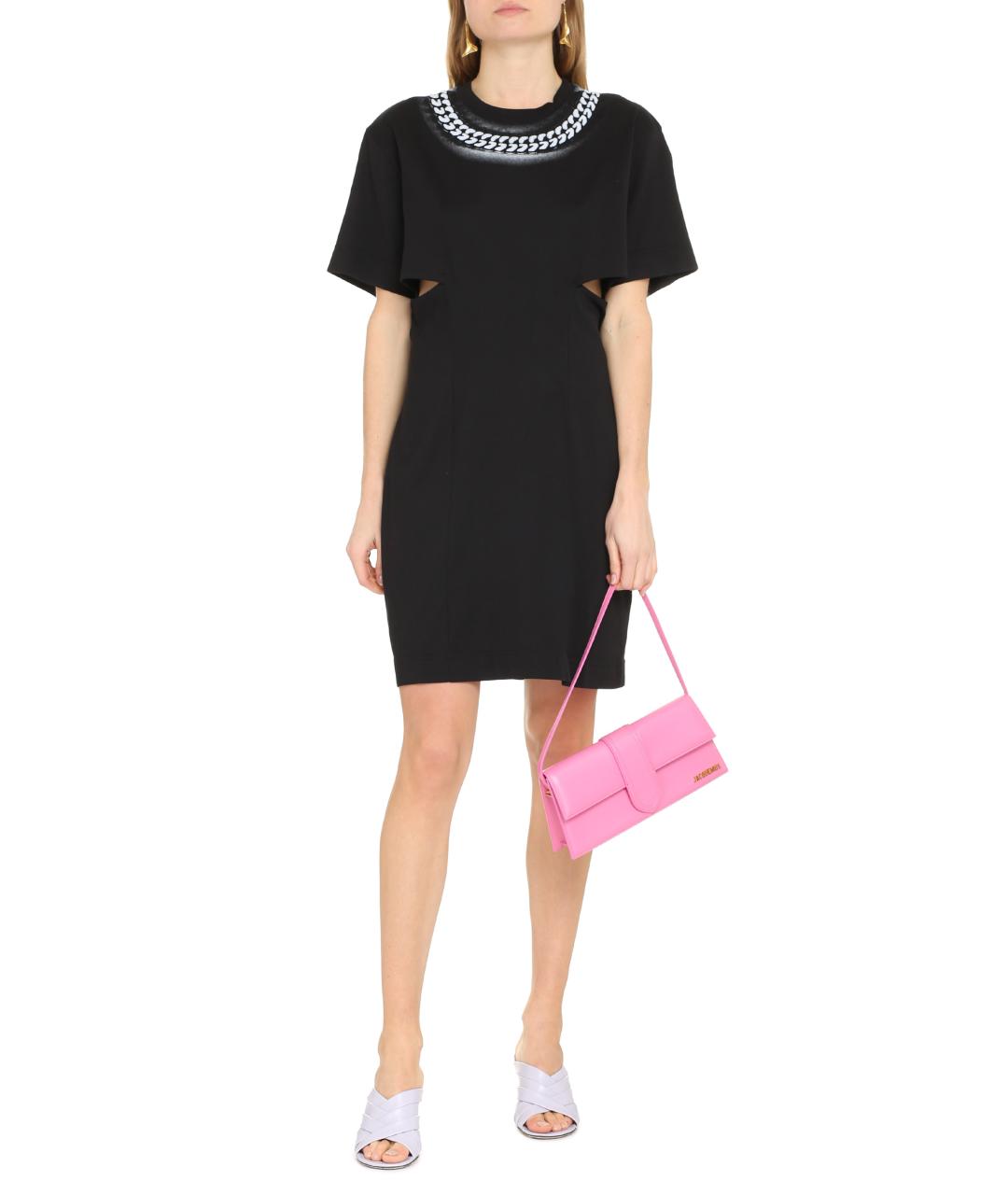 GIVENCHY Черное хлопковое повседневное платье, фото 3