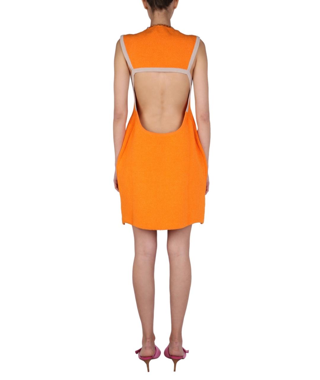 JACQUEMUS Оранжевое хлопковое повседневное платье, фото 4