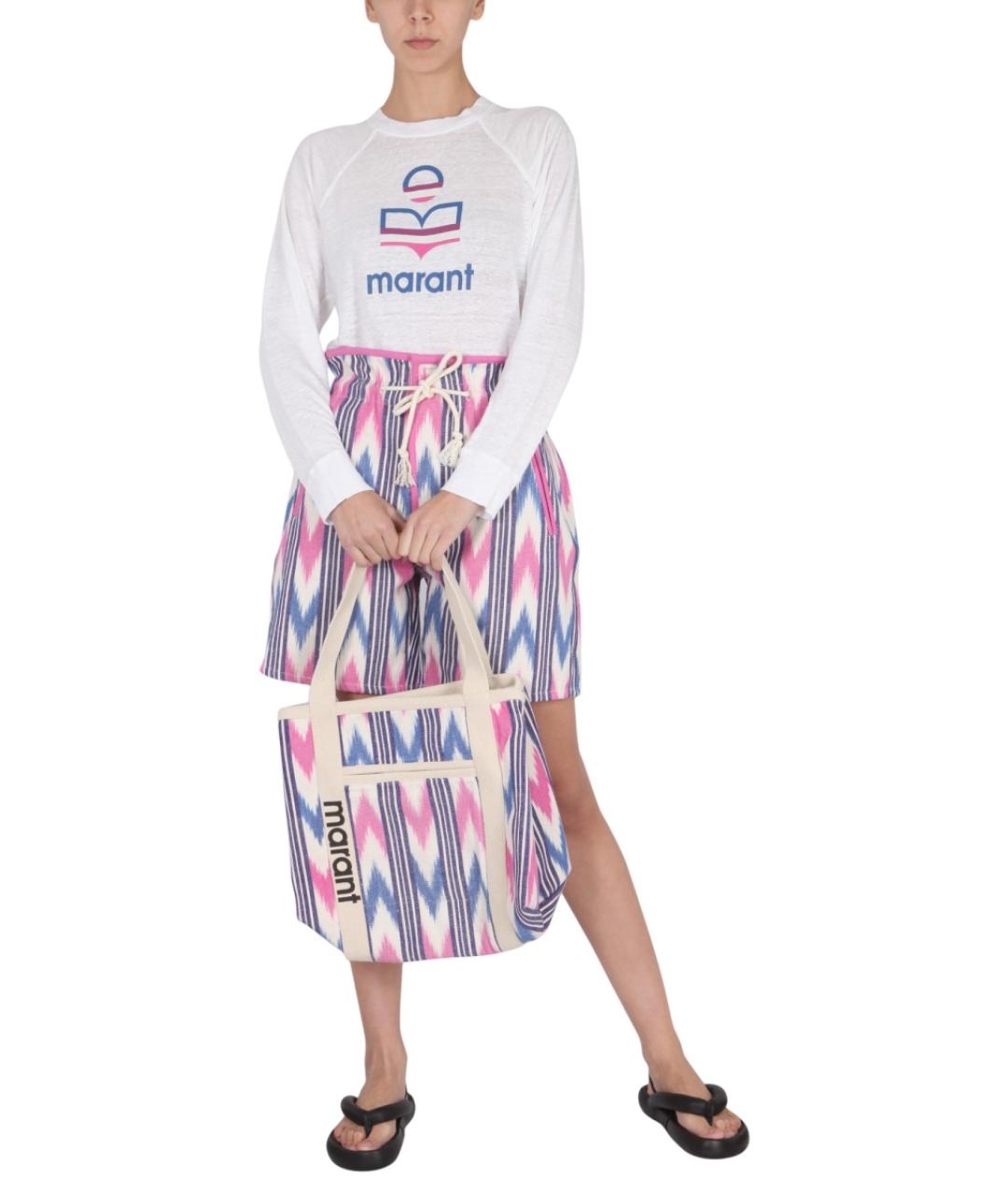 ISABEL MARANT Мульти хлопковые прямые брюки, фото 2