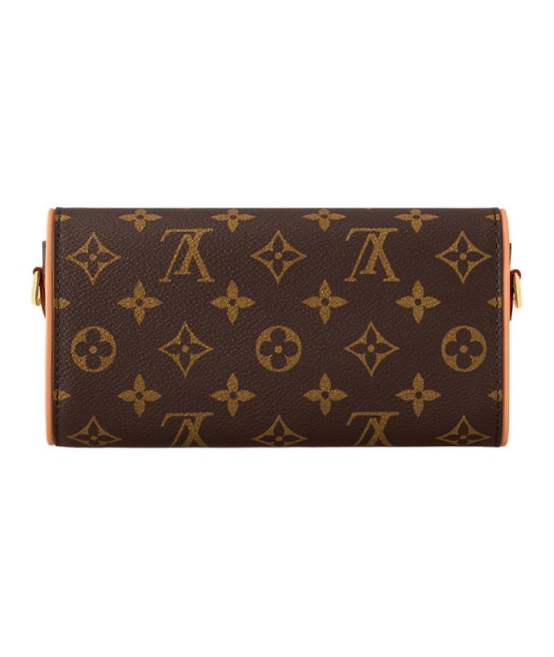 LOUIS VUITTON Коричневая кожаная сумка через плечо, фото 4