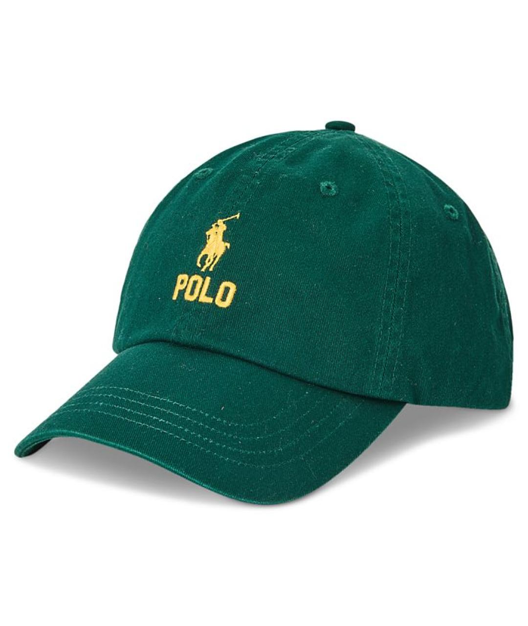 POLO RALPH LAUREN Зеленая хлопковая кепка/бейсболка, фото 3