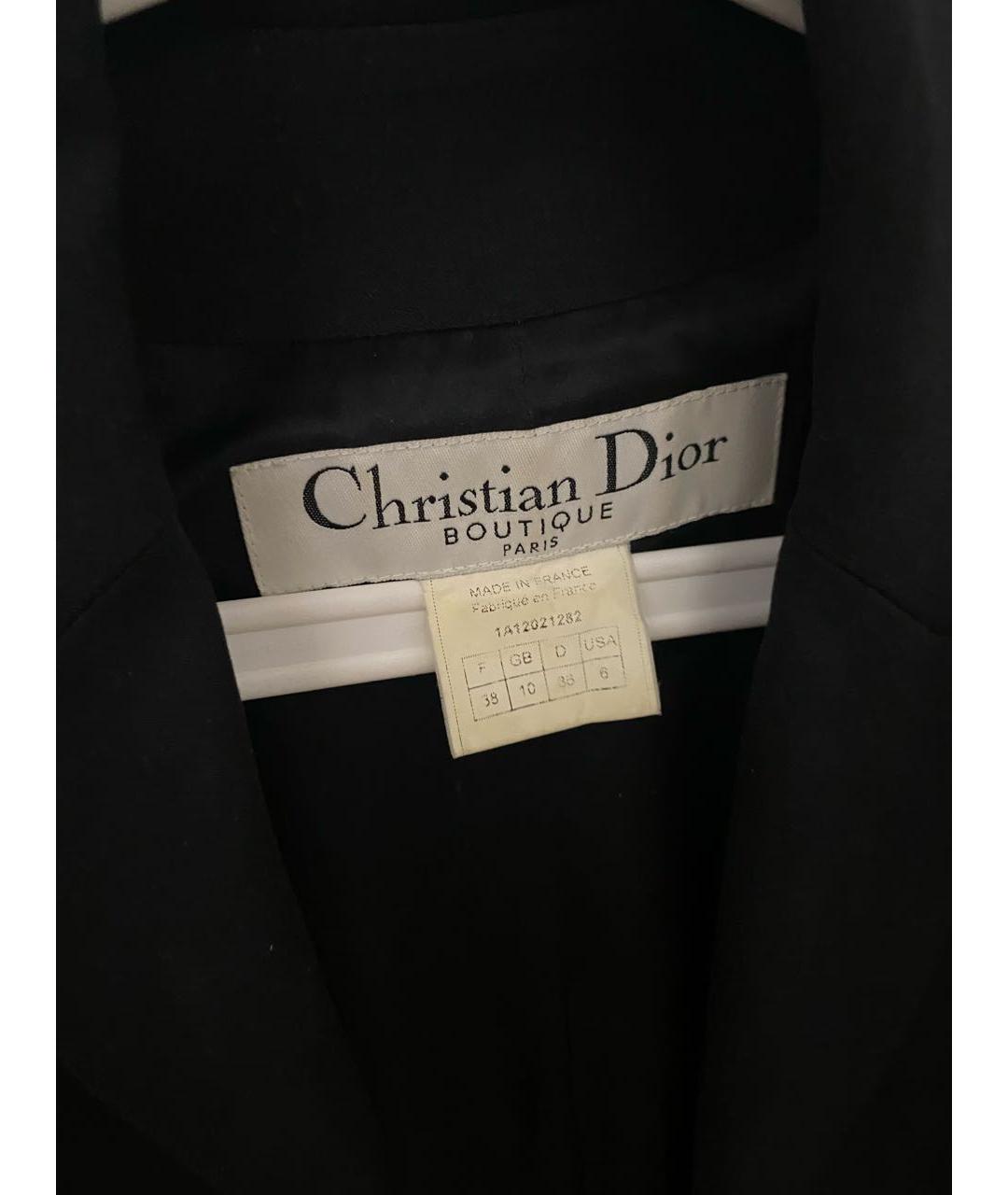 CHRISTIAN DIOR Черный вискозный жакет/пиджак, фото 4