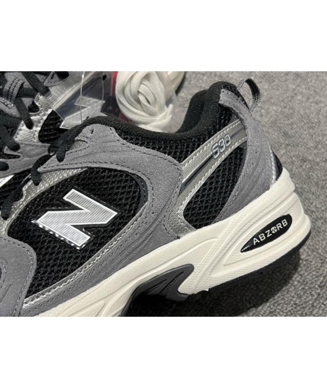 NEW BALANCE Черные текстильные низкие кроссовки / кеды, фото 8