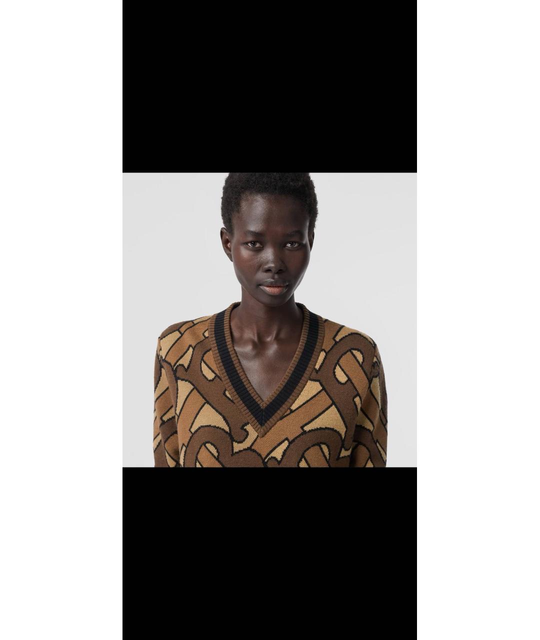 BURBERRY Коричневый шерстяной костюм с юбками, фото 5