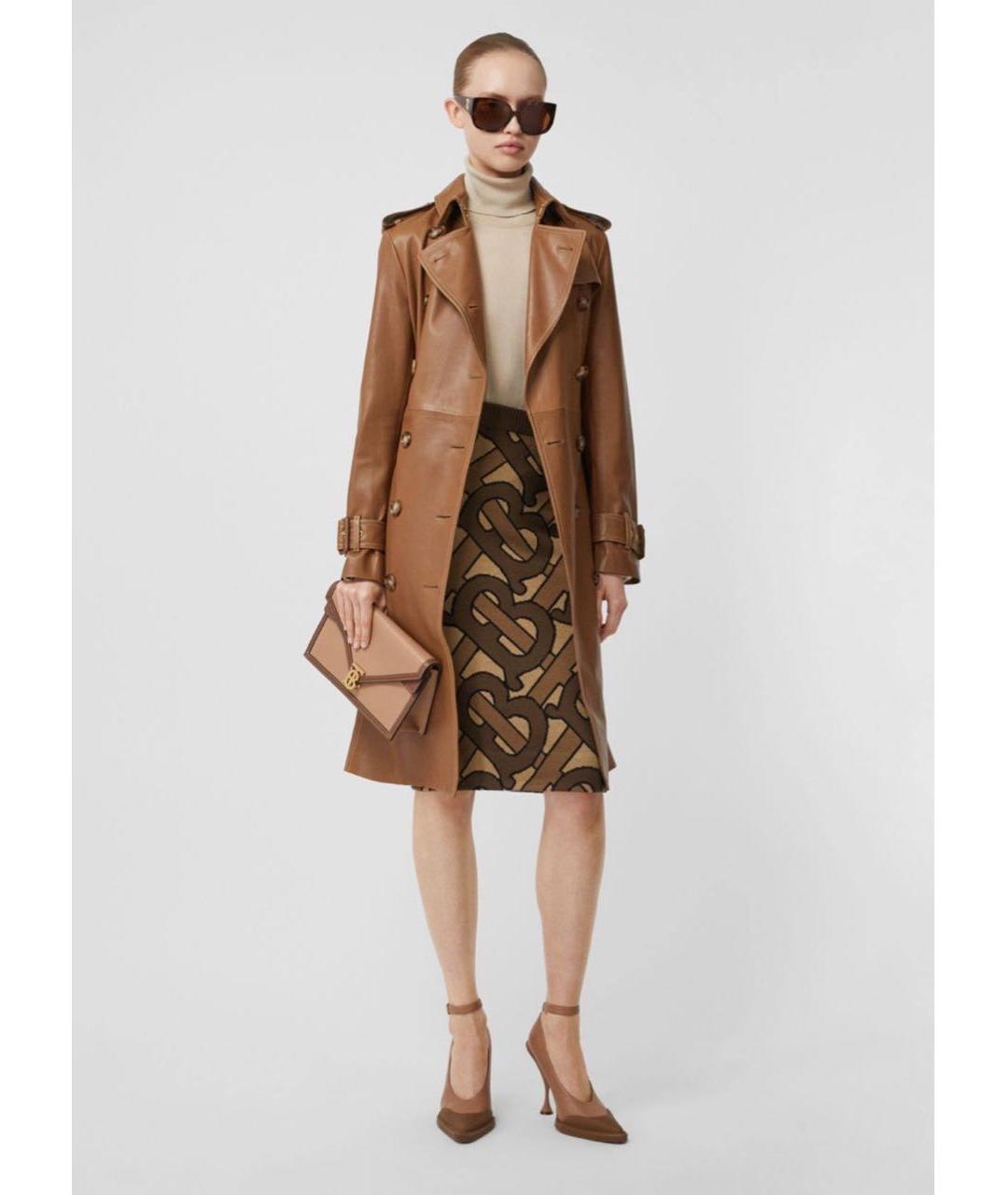 BURBERRY Коричневый шерстяной костюм с юбками, фото 7