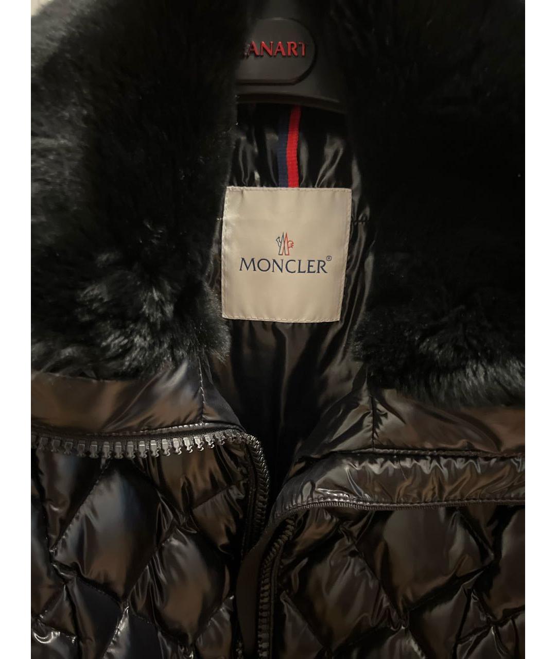 MONCLER Черный пуховик, фото 3