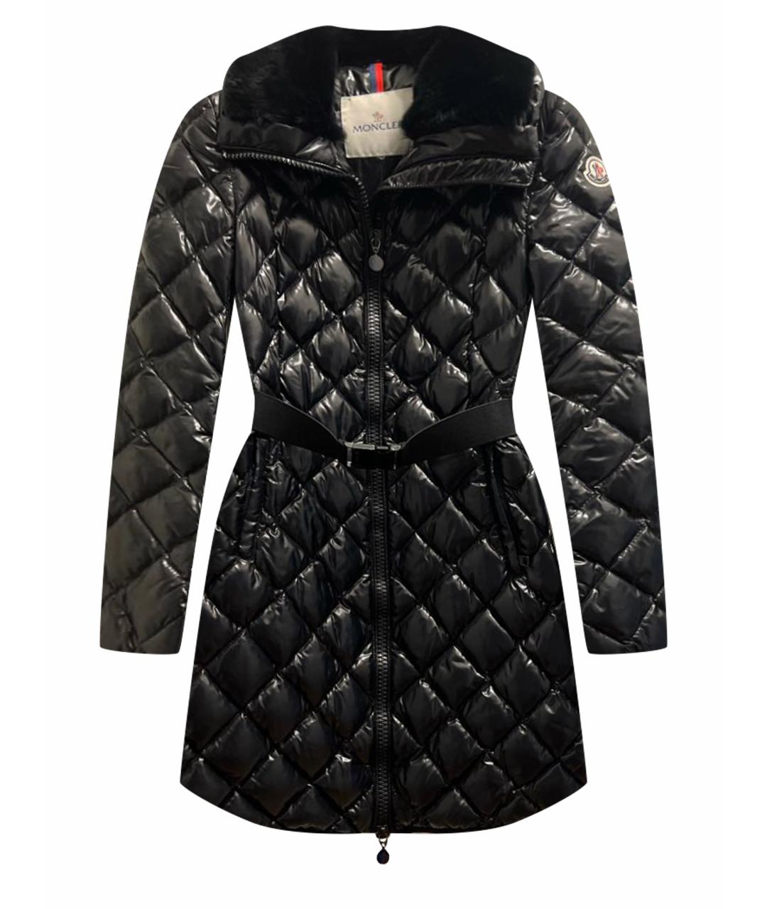 MONCLER Черный пуховик, фото 1