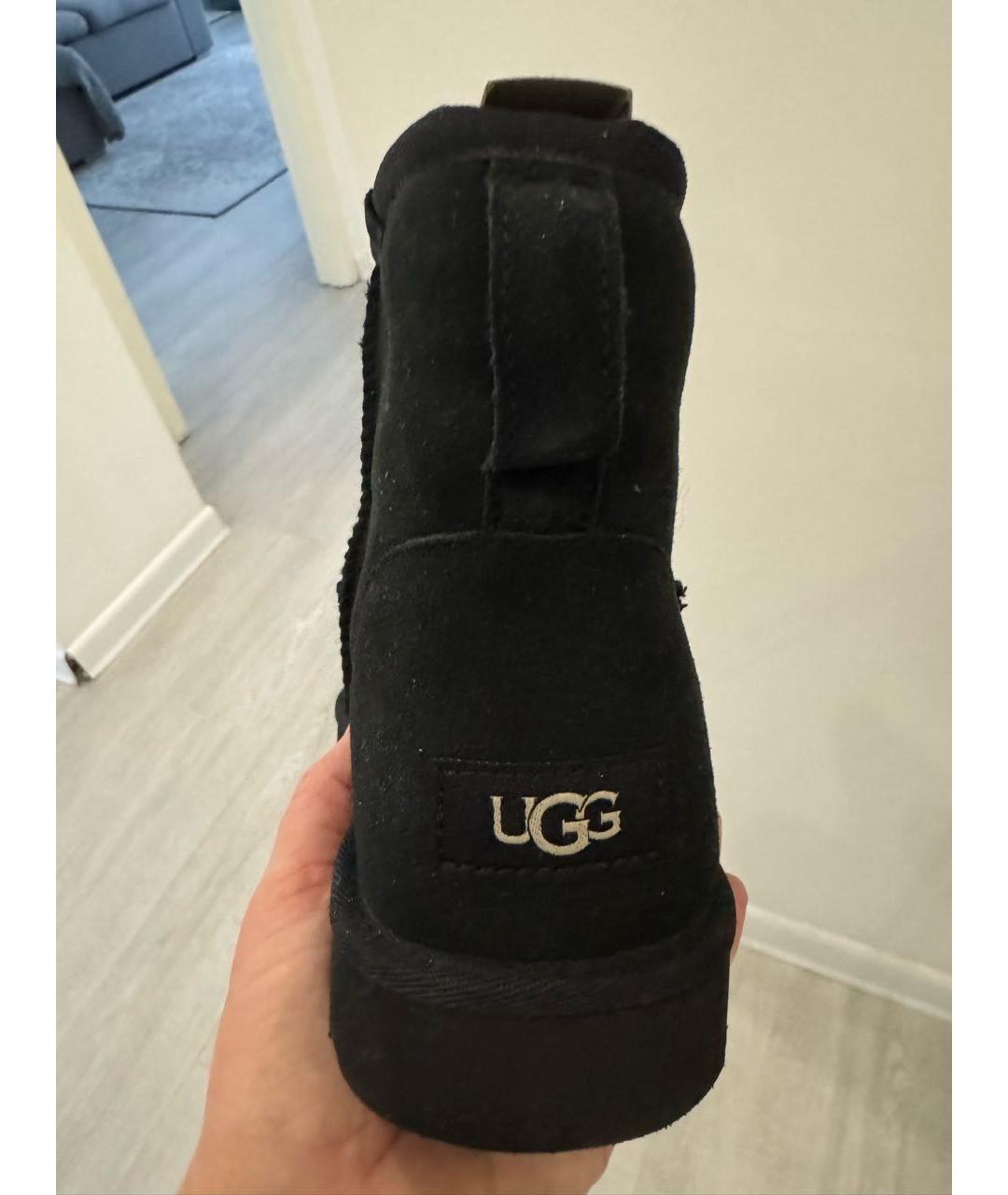 UGG AUSTRALIA Черные замшевые высокие ботинки, фото 3