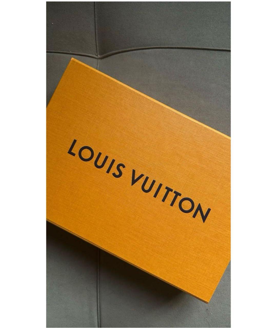 LOUIS VUITTON Черный шерстяной шарф, фото 3